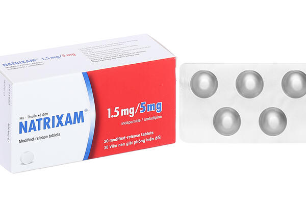 Thông tin Thuốc NATRIXAM 1.5MG/5MG (Indapamide 1,5mg - Amlodipine 5mg)